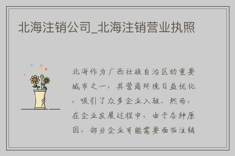北海注销公司_北海注销营业执照