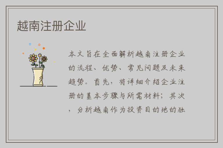 越南注册企业